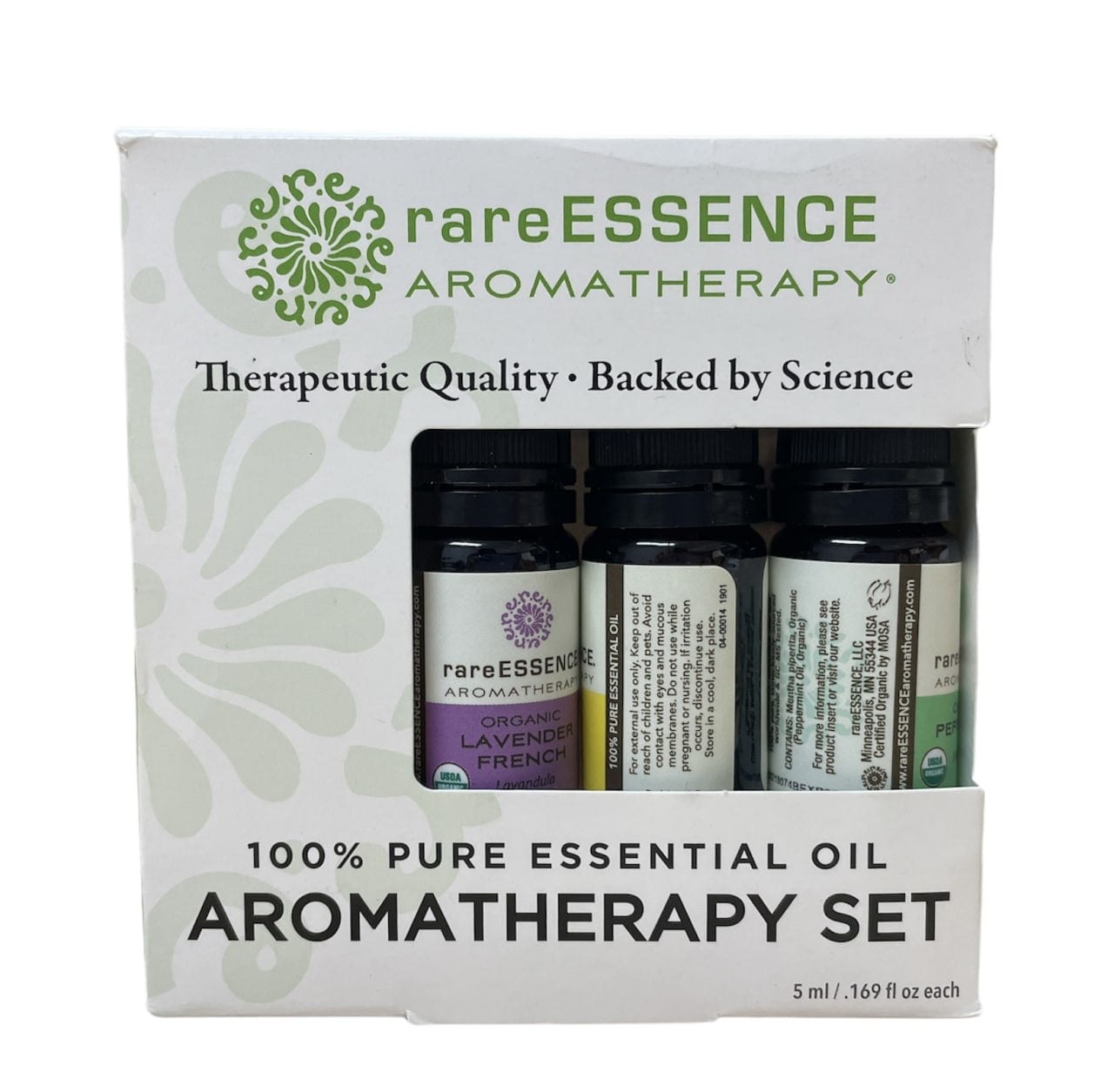 RareEssence Aromatherapy Set 100 Pure Essential Oils 3 Pc 5 ml