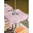 thumbnail image 2 of Outdoor Tablecloths with Umbrella Hole & Zipper, Pink 54x54 Inch Square Tablecloths, Modern Abstract Art Ombre Striped Waterproof Table Cloth, Patio/Pool/Picnic Table Covers, 2 of 8