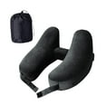 thumbnail image 3 of Almohada cervical de viaje para coche, avión, uso al aire libre, almohada ergonómica para la siesta en la oficina. negro, 3 of 9