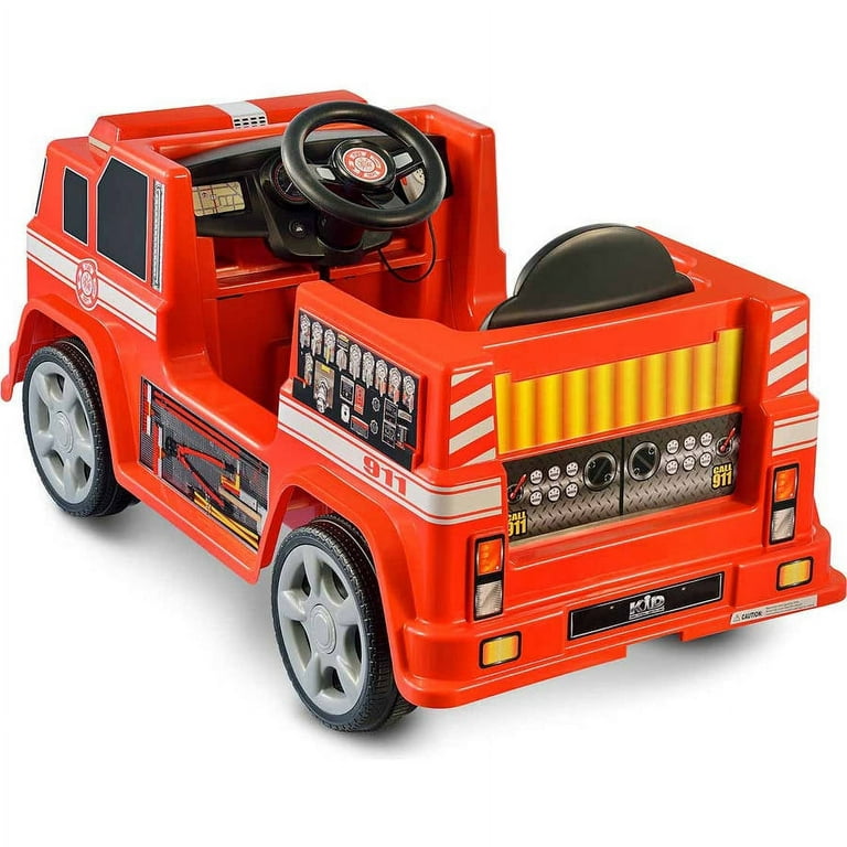 Evo 6V Kids Electric Car Ride On - Fire Engine