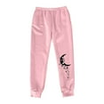 thumbnail image 3 of Sakmal Sweatpants Women Drawstring Joggers Pants Elastic Waist Pink Spring Graphic Sweatpants for Women M, 3 of 4