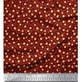 thumbnail image 1 of Soimoi Poly Georgette Fabric Artistic Leaves Print Sewing Fabric Yard 52 Inch Wide, 1 of 5