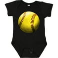 thumbnail image 3 of Inktastic Yellow Softball Boys or Girls Baby Bodysuit, 3 of 5