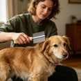 thumbnail image 4 of 3 Pcs Long Hair Pet Comb 6.69 Inch for Daily Maintenance, Stainless Steel Pin Teeth Wooden Handle Dog Comb, Removes and Prevents Matted for Cats and Dogs, Pet Grooming Brushes, 4 of 7