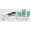 Anchor Hocking 32 Pc Bake & Store Glass Set with SnugFit™ multicolor lids
