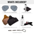 thumbnail image 6 of Ray-Ban RB3025 AVIATOR CLASSIC POLARIZED Pilot Shaped Sunglasses for Men & Women - Includes Official Rayban Eyewear Kit - Ideal Formal & Casual Wear Sunglasses - Blue Lens, 6 of 7