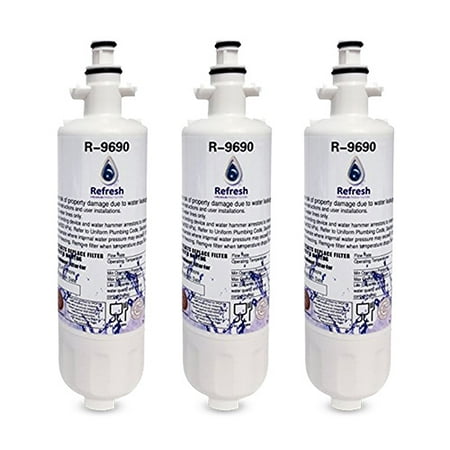 

Replacement For LG LMXS27626S Refrigerator Water Filter - by Refresh (3 Pack)