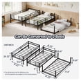 thumbnail image 4 of Leumius Triple Bunk Bed for 3 Kids/Teens,Bunk Bed Twin Over Twin Over Twin,Heavy Duty Metal Bed Frame with Guardrail and Ladder, No Box Spring Needed,Black, 4 of 12