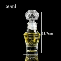 ACDANC Small Spirit Alcohol Liquor Transparent with Screw Cap Whiskey Decanter Glass Bottle Wine Bottle
