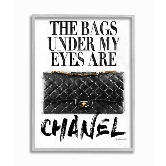 Stupell Industries Glam Bags Under My Eyes Black Bag Framed Wall Art by Amanda Greenwood