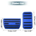 thumbnail image 3 of Gas Brake Pedal Cover for Honda Civic 2016 2017 2018 2019 2020 2021 Anti Slip Aluminum Alloy Foot Pedal Pads Kit Blue, 3 of 6