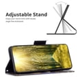 thumbnail image 3 of iPhone 12 Mini Case Cute Embossed Pattern Premium Leather Wallet Cover Flip Stand Credit Card Slots Pocket Holder Magnetic Closure Folio Case for iPhone 12 Mini, Big Butterfly, 3 of 8