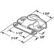 thumbnail image 2 of unique USash Lock, 1-3/4 and 1-1/2 In. Hole Centers, Fits Single/Double Hung Wood, 2 of 2