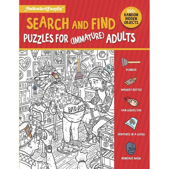 Search and Find Puzzle Book For (Immature) Adults, (Paperback)