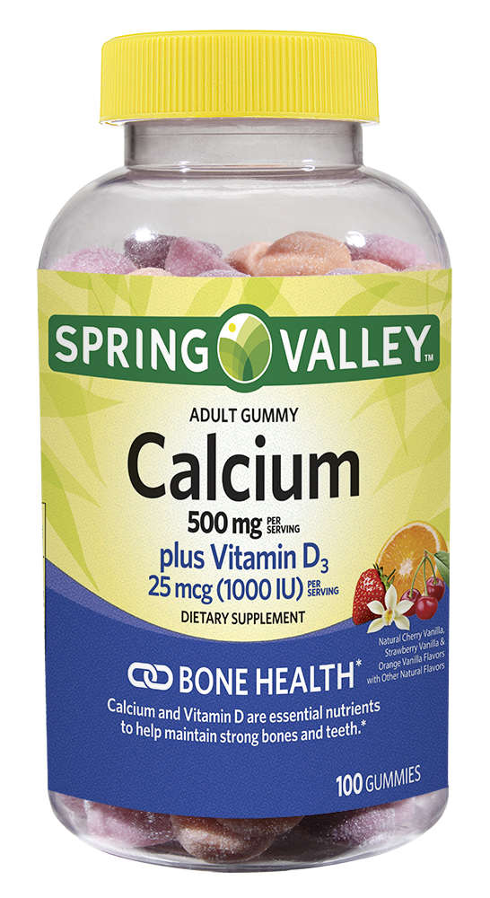 Spring Valley Calcium 500mg with Vitamin D3 Gummies 100ct
