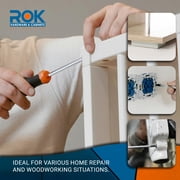 Rok Hardware Pozi #2 Screwdriver, Chrome Shaft with Gripped Handle