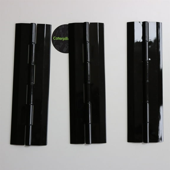3 x Acrylic Hinge 150mm BLACK, Continuous Acrylic Piano Hinges, (5 29/32 in)
