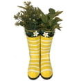 thumbnail image 7 of 2PK Yellow Hanging Pair of Wellies Metal Planter Garden Home Gift Ornament, 7 of 7