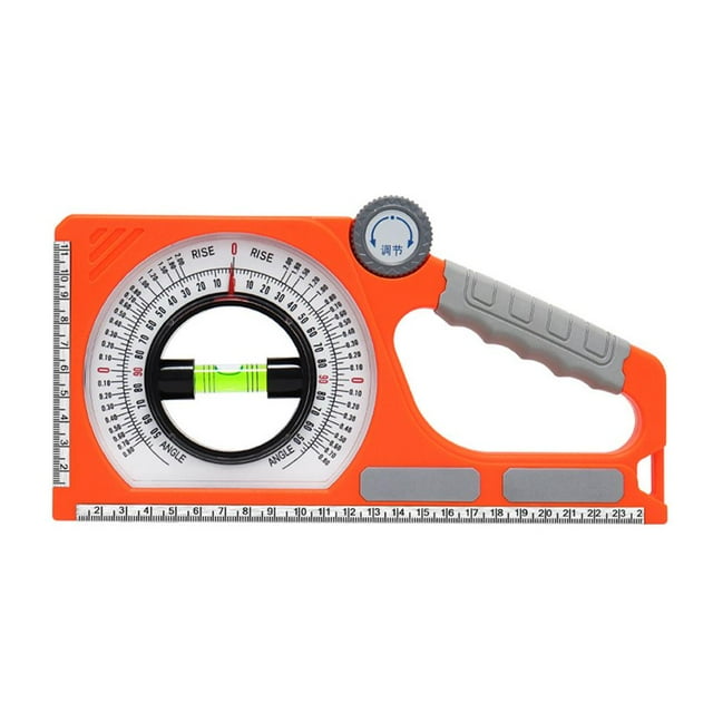 Engineering Inclinometer, Portable Universal Slope Measuring Ruler Multifunction Angle Meter Gauge, Scale Rotary Pitch Finder with Level Vial for Household Industrial Use