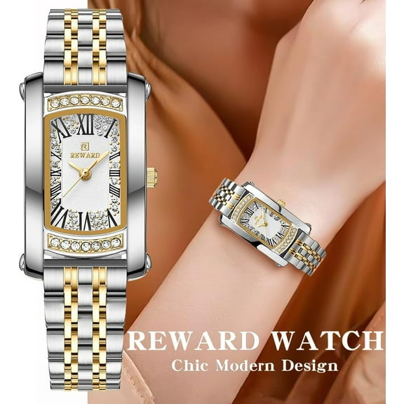 Watches Women with Date Silver Stainless Steel Luxury Ladies Watches with Small Writs Diamond for Women Waterproof Elegant Dress Quartz Analog Women's Wrist Watches Reloj de Mujer