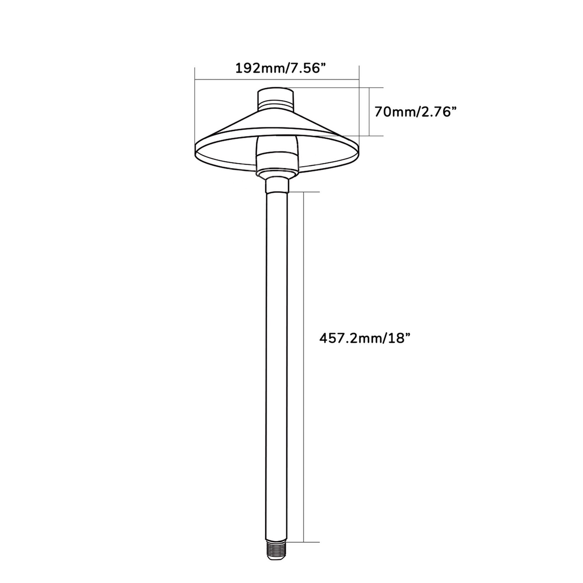 LNC 23.2"H LED Path Light, Antique Brass Finish, Outdoor Lighting for Walkways, Garden and Yard
