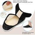 thumbnail image 5 of Leisfit Woman Slippers Diabetic Orthopedic House Shoes, Wide Width Adjustable, 5 of 8