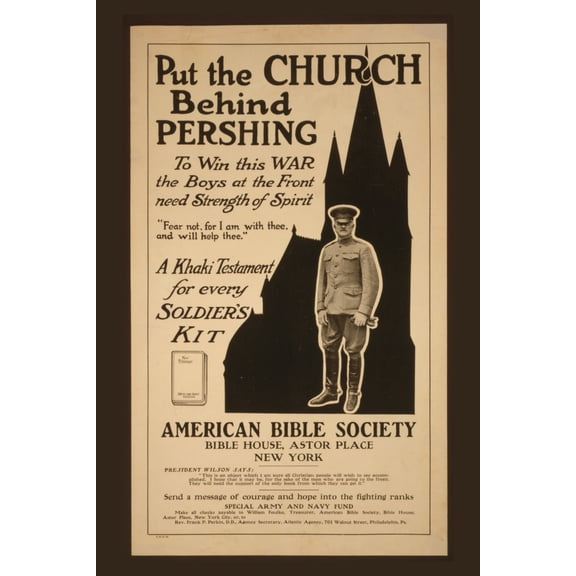 Print: Put The Church Behind Pershing To Win This War The Boys At The