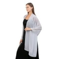 thumbnail image 5 of vnanda Party Shawl Scarf Solid Color Chiffon Bride Shawl for Wedding Evening Dress Parties Lightweight Non-fading Women's Scarf for Bridesmaids Prom, 5 of 8