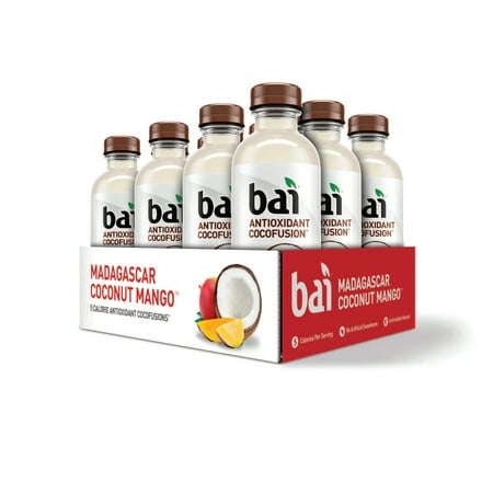 Bai Cocofusion Antioxidant Infused Beverage, Madagascar Coconut Mango, 18 Fl Oz, 12 (Best Mango E Liquid)