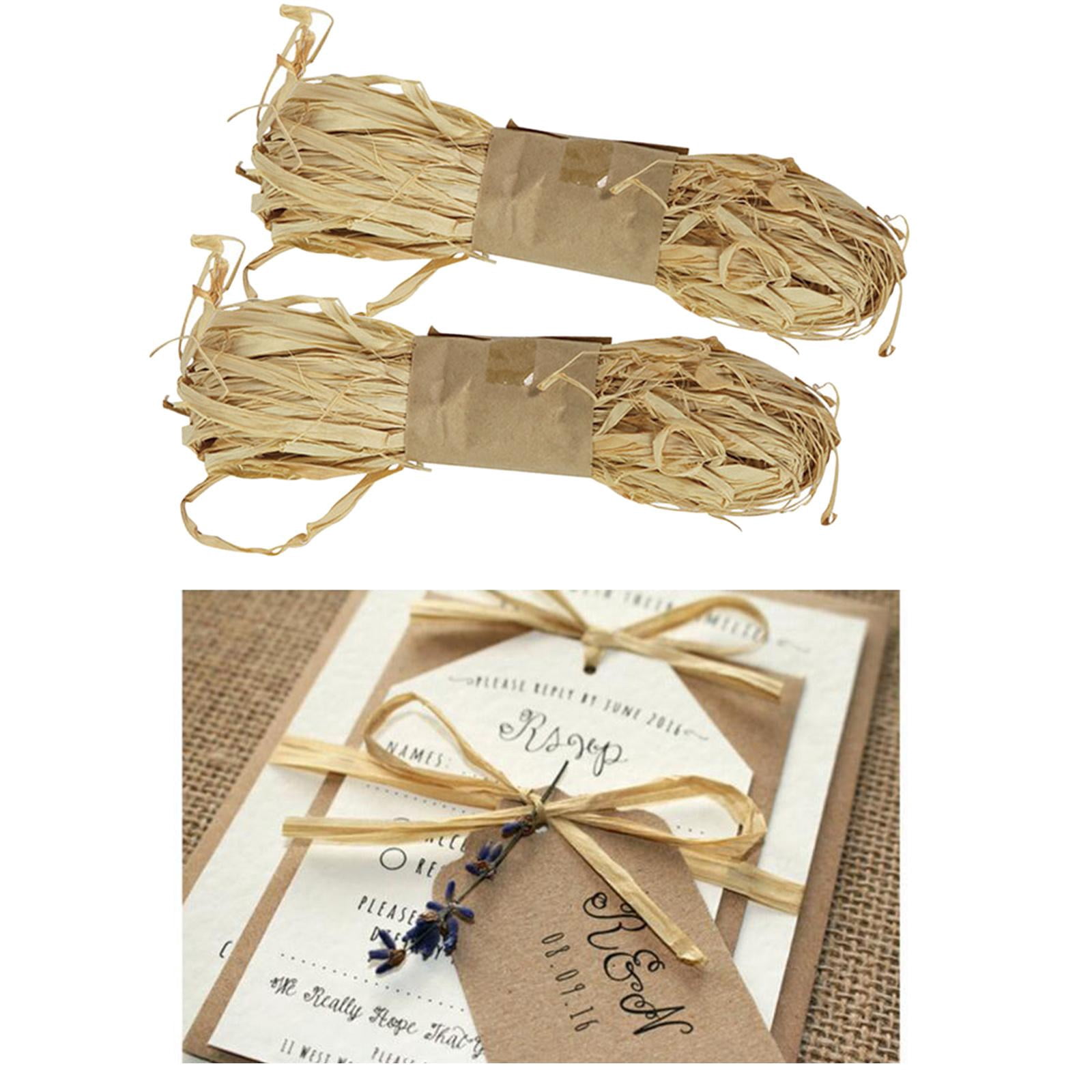 Lot De 6 Pelotes De Raphia Naturel 300g - Pour Fleuristes, Jardin, Mariage, Décoration Et Travaux Manuels