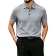 thumbnail image 2 of LTTVQM Mens Breeze Capri Polo Shirt Beer Belly Belly Collar Shirts for Golf Business Casual 2026 Summer Quick Dry Golf Shirts Light Gray 4XL, 2 of 6