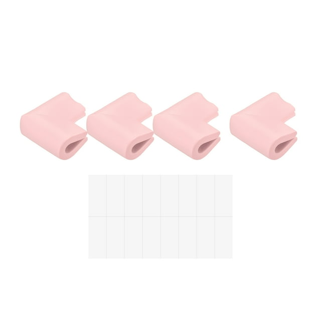 Esquinas Guardias Borde Protectores, 4 Paquete U Espuma Seguridad Parachoques con Autoadhesiva Cinta Muebles Esquina Mesa Borde Protección, 2.16x1.38x0.315, Rosa