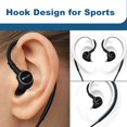 thumbnail image 3 of Hmusic Wired USB C Headphones, Metal Black Sports Earbuds, In Ear Hook Earphones with Microphone, 3 of 7