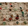 thumbnail image 7 of GKNET 100pcs Women Men's Delicate Jewelry Mixed Lots Natural Stone Quartz Wholesale Oval Rings, 7 of 7