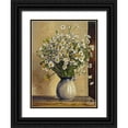 thumbnail image 1 of Ziman, Peter 12x14 Black Ornate Wood Framed with Double Matting Museum Art Print Titled - Field Flowers in Vase III, 1 of 4