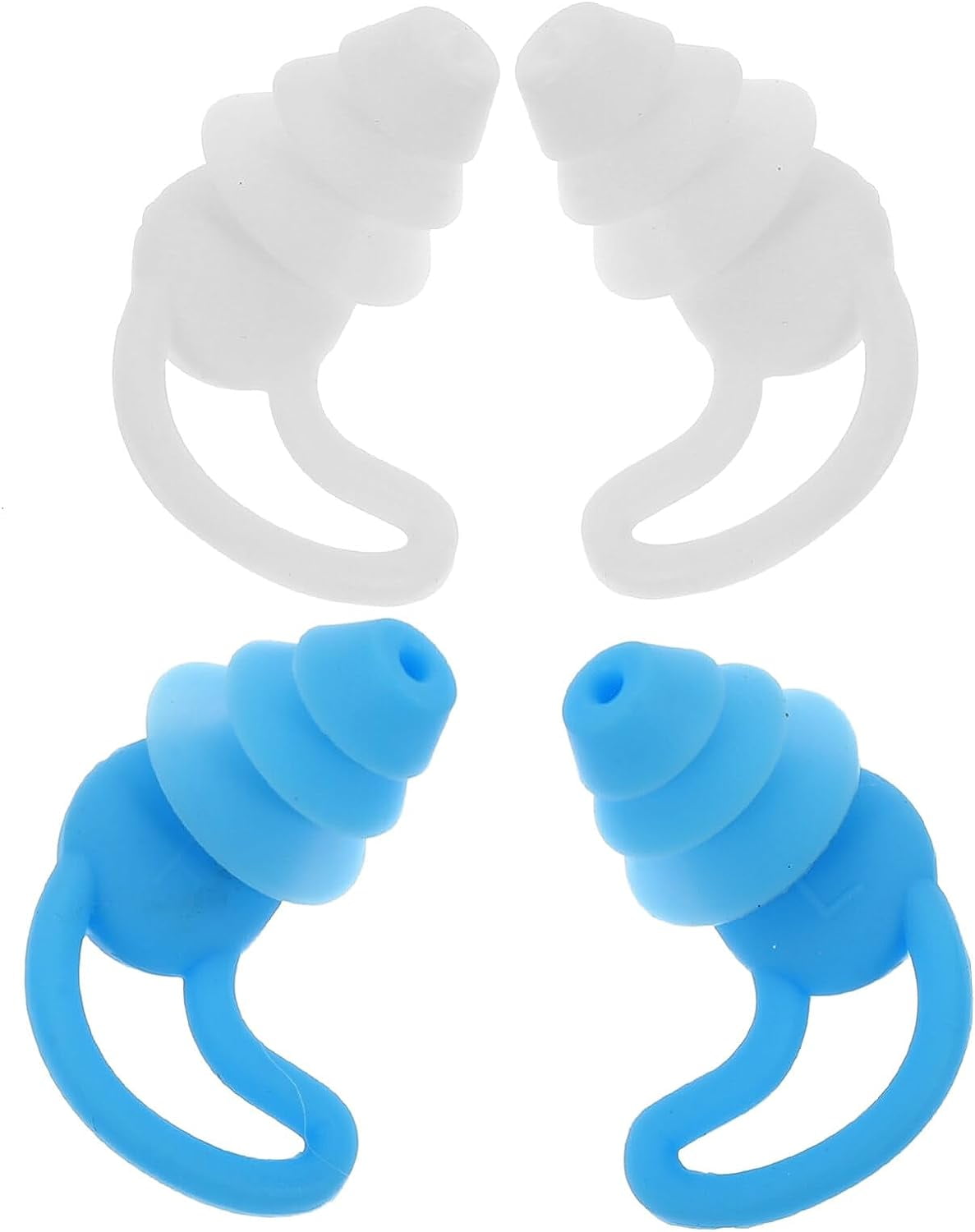 Swim Ear Plugs 2 Pairs with Storage Box Reusable Ear Plugs Noise