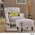 thumbnail image 1 of Ribeir Fabric Club Chair and Ottoman, Natural, 1 of 5