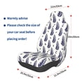 thumbnail image 2 of Lsque Blue Leaves Pattern Car Seat Covers for Front Seats , Waterproof Seat Covers for Cars, Sporty Front Seat Covers,Car Seat Cover Protector Front Seats, 2 of 5