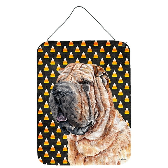 Shar Pei Candy Corn Halloween Wall or Door Hanging Prints