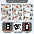 thumbnail image 3 of Yayeee Toggle Light Switch Wall Plate 1-Gang 4.5"x2.7" Home Decorative Outlet Cover, Orange Cartoon Houses, 3 of 7