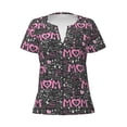 thumbnail image 3 of Naloa Lovely Mom Ever Print T-Shirts Short Sleeve V Neck Tees for Women Fashion Tops Trendy Lightweight Soft Casual Summer Outfits Clothes, 3 of 5