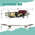 thumbnail image 2 of 31'' Complete Skateboard 7 Layer Canadian Maple Double Kick Deck Skateboards skull crown roses grunge vintage design t shirts Skate Board for Beginner Adult Gifts, 2 of 5