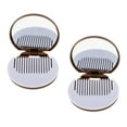 thumbnail image 1 of 2 Piezas Espejo de Maquillaje Tamaño de Galleta con de cabellero, de Llev mrón Yinane Espejo plegable de maquillaje, 1 of 8