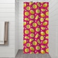 thumbnail image 2 of Yellow Lemon Fruit Slices Pink Pattern Shower Curtain 36"x72" ,Bathroom Decorative Shower Curtains Set with 12 Hooks,Modern Waterproof Washable Shower Curtain, 2 of 6