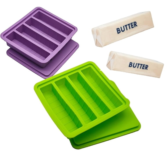 Butter Mold, Silicone Butter Molds for Homemade Butter, Silicone Butter Molds with Lid