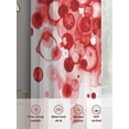 thumbnail image 6 of Red Gradient Sheer Curtains 45 Inch Length 2 Panels Set Window Treatments, Abstract Polka Dots Vintage Modern Art Rod Pocket Semi Curtains for Living Room/Bedroom/Kitchen Décor, 104"W x 45"L, 6 of 7