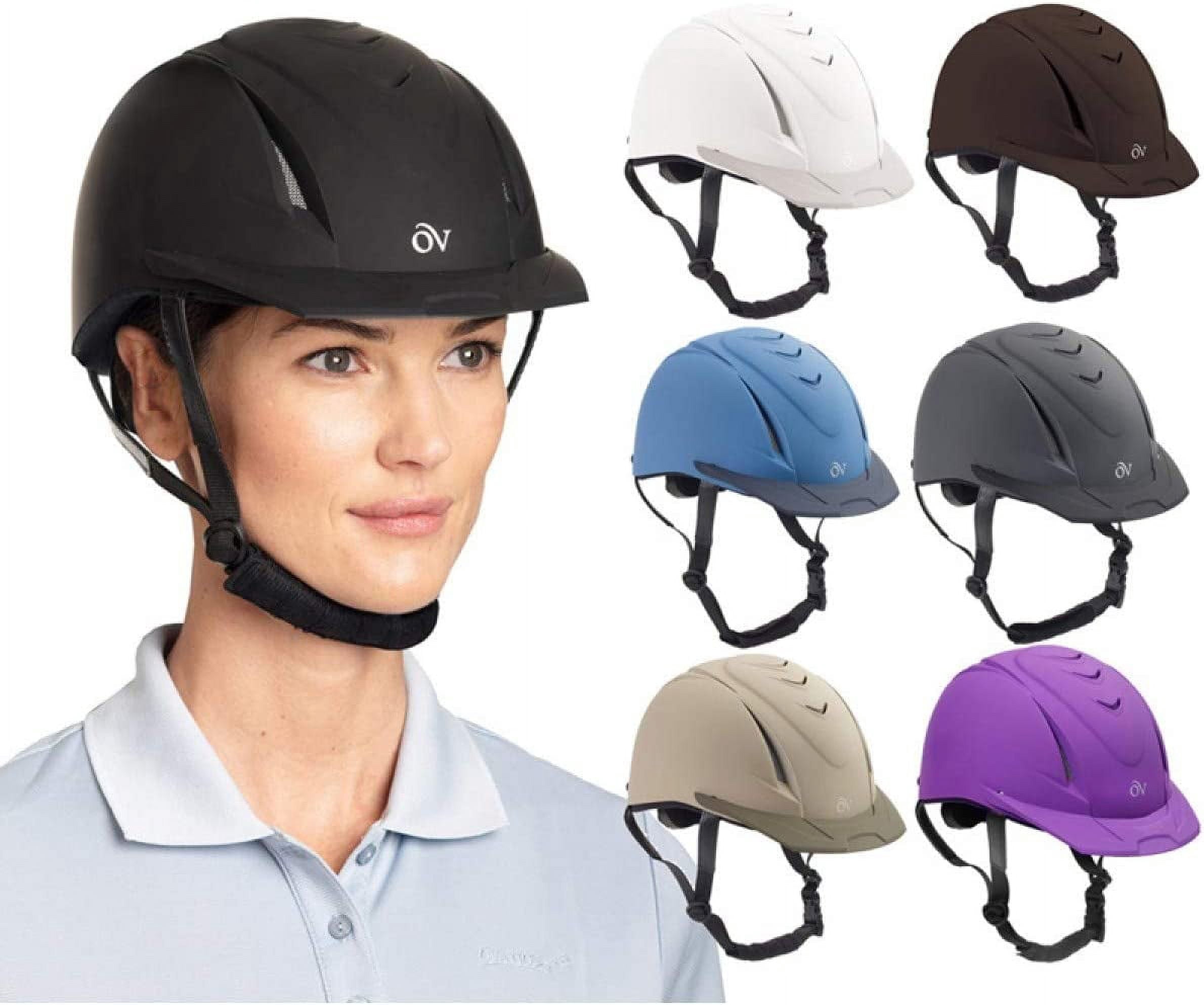 Med Lg Ovation Deluxe Lightweight Adjustable Horse Riding Schooler Helmet Purple
