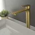 thumbnail image 3 of Single Hole Bathroom Tall Basin Faucet Brushed Gold, 3 of 11