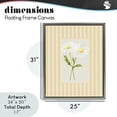 thumbnail image 4 of Stupell Industries French Country Yellow Stripe Daisy Gray Floating Frame Canvas Art, 25 x 31, by Lisa Wehmeyer, 4 of 8
