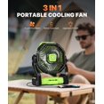 thumbnail image 2 of Ventilador Doviluxe a batería de 12000 mAh con linterna LED, color verde, 2 of 9